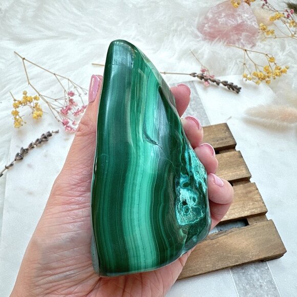 Malachite with Chrysocolla Free Form - Picture 6 of 7
